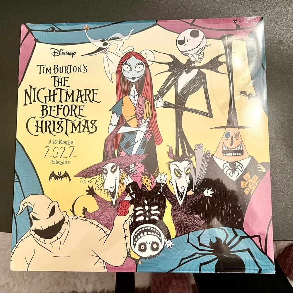 2022 Disney Nightmare Before Christmas Wall Calendar New Sealed Tim Burton 12x12